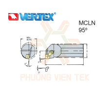 Cán Dao Tiện Trong MCLNR/L12 95° Ghép Mảnh Vertex