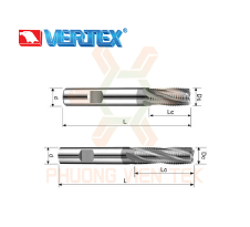 Dao Phay Ngón Hợp Kim Phá Thô VFF08, VFF09 Vertex