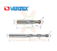 Dao Phay Cầu Hợp Kim VBB12, VBB80, VBB82 Vertex