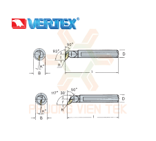 Cán Dao Tiện Trong Loại Nhỏ SVU, SVQ Ghép Mảnh Vertex