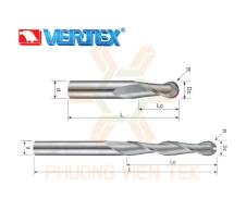 Dao Phay Cầu Hợp Kim VBB12, VBB80, VBB82 Vertex