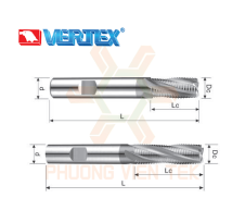 Dao Phay Ngón Hợp Kim Phá Thô VFF08, VFF09 Vertex