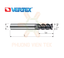 Dao Phay Ngón Hợp Kim Chạy Tinh 4 Me VEC40 Vertex (<48HRC)