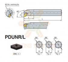 Cán Dao Tiện Trong Lever Lock System PDUNR/L Korloy
