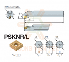 Cán Dao Tiện Trong Lever Lock System  PSKNR/L Korloy 